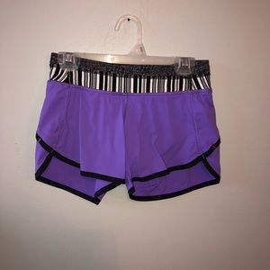 Purple and black ivivva shorts for girls